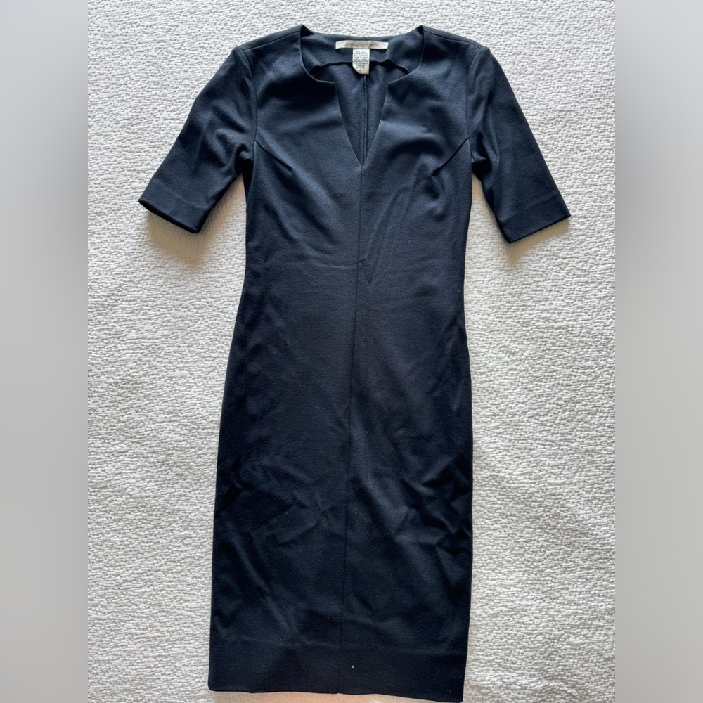 DVF Diane Von Furstenberg “Aurora” pencil dress navy